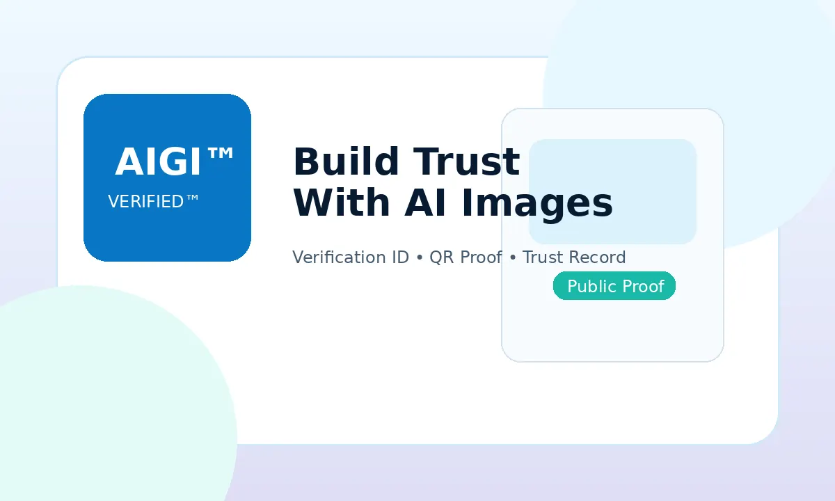 Building Trust With AI Generated Images
