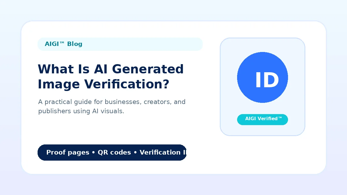What Is AI Generated Image Verification?