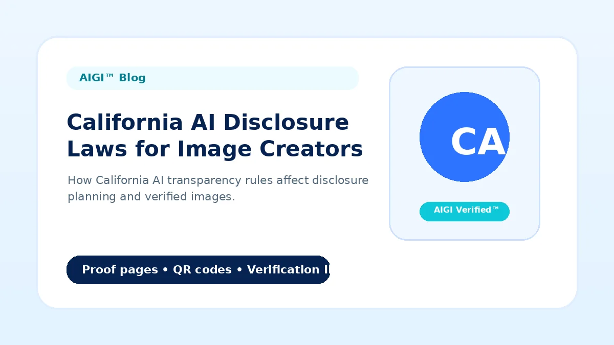 California AI Disclosure Laws for Image Creators