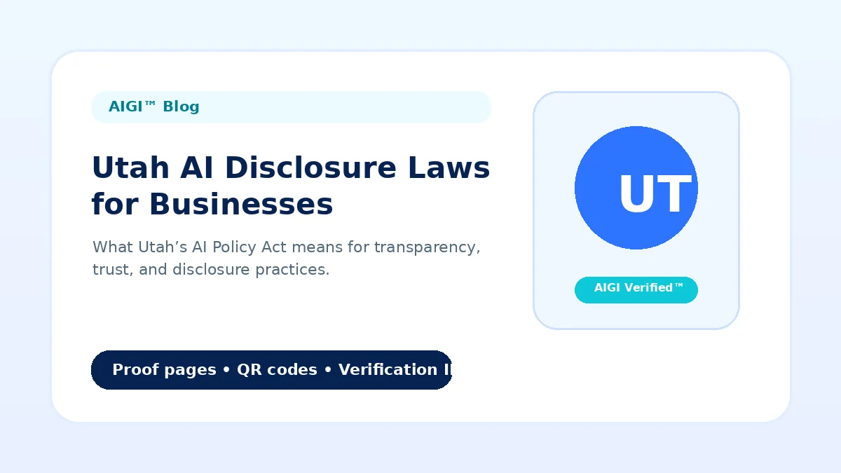 Utah AI Disclosure Laws for Businesses Using AI Images